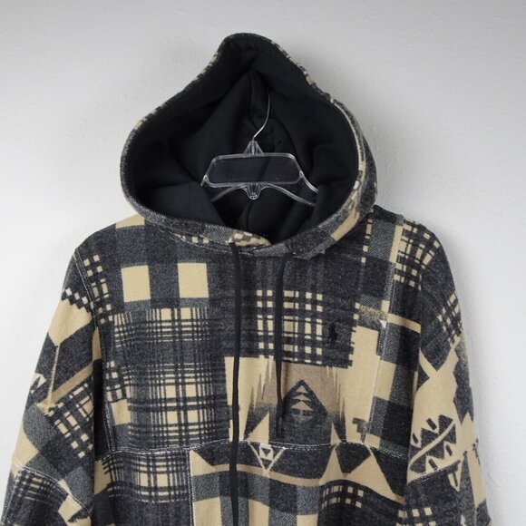 Polo Ralph Lauren Hoodie Women's Size M Southwestern Aztec Patchwork - Picture 2 of 9